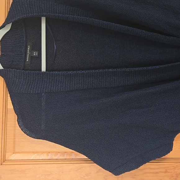 Banana Republic Belted Drop Shoulder Short Sleeve Knit Cardigan - Picture 3 of 5